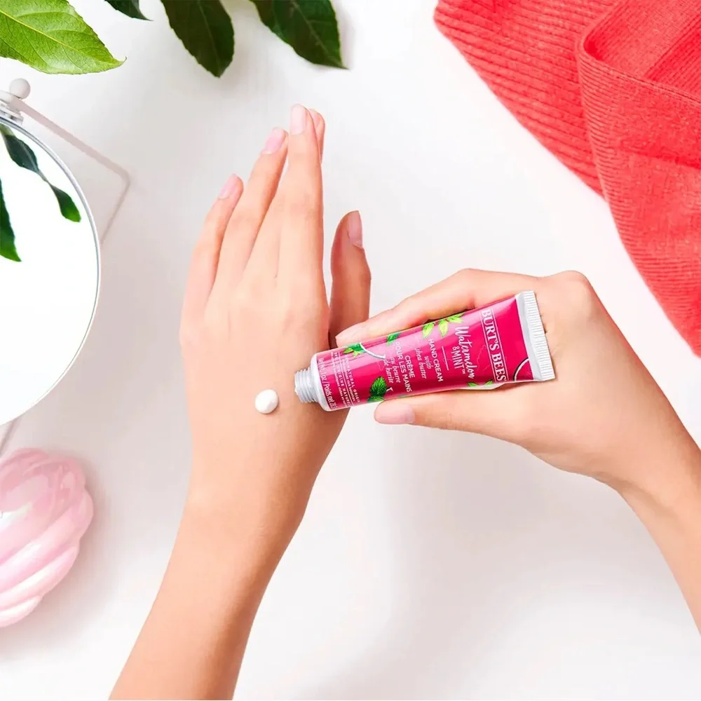 Burt's Bees Watermelon & Mint Travel Size Portable Hand Cream 1.0 OZ